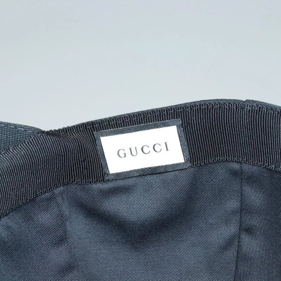 GUCCI Web Sherry Line Cap Canvas L Black Red Green Auth - Picture 11 of 16